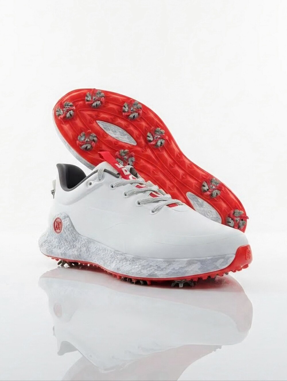 G/FORE MG4+ O2 G/LOCK Golf Shoes Mens Size 11 Snow Charcoal Red Spiked Camo